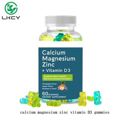 Kaltsium Magneesium Tsink Vitamiin D3 Kummikommid